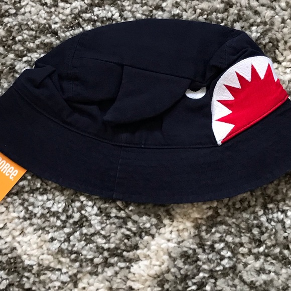 🦈💦 Boy’s 2T-3T Gymboree Shark Beach Hat Toddler - Picture 3 of 4